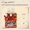 New Snoopy Retro Series Music Typewriter Building Block Model Assembly Cartoon Puzzle Toy Gift Removable Collection Ornament