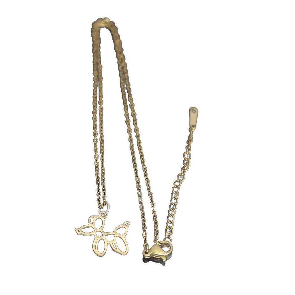 Trendy Stainless Steel Cartoon Dog Pendant Necklace for Women - Animal Pendant Clavicle Chain