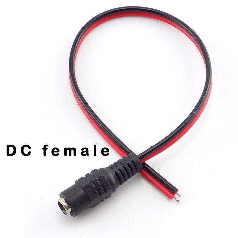 5,5 x 2,1 mm Jack konektory DC napájecí prodlužovací kabel Zásuvkový adaptér pro CCTV kameru LED pásek DC drátový kabel