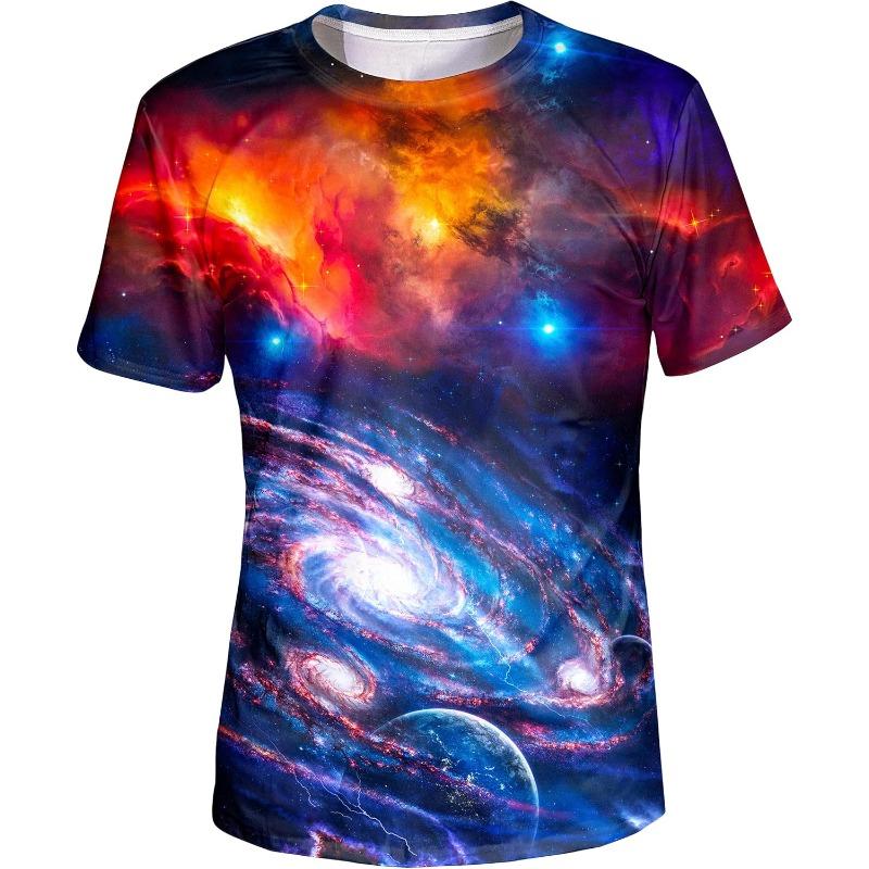 Men's Summer T-Shirt 3D Summer Style Beach Coconut Trees Polyester Quick Dry Breathable Short Sleeve Casual Wear