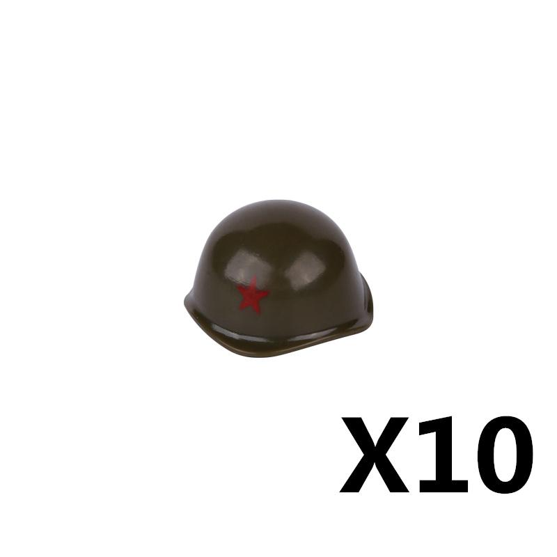 Military Figure MOC Building Block Accessories Vest Equipment Soviet American Soldier Helmet Hat Kit Mini Brick Toy Gift K48