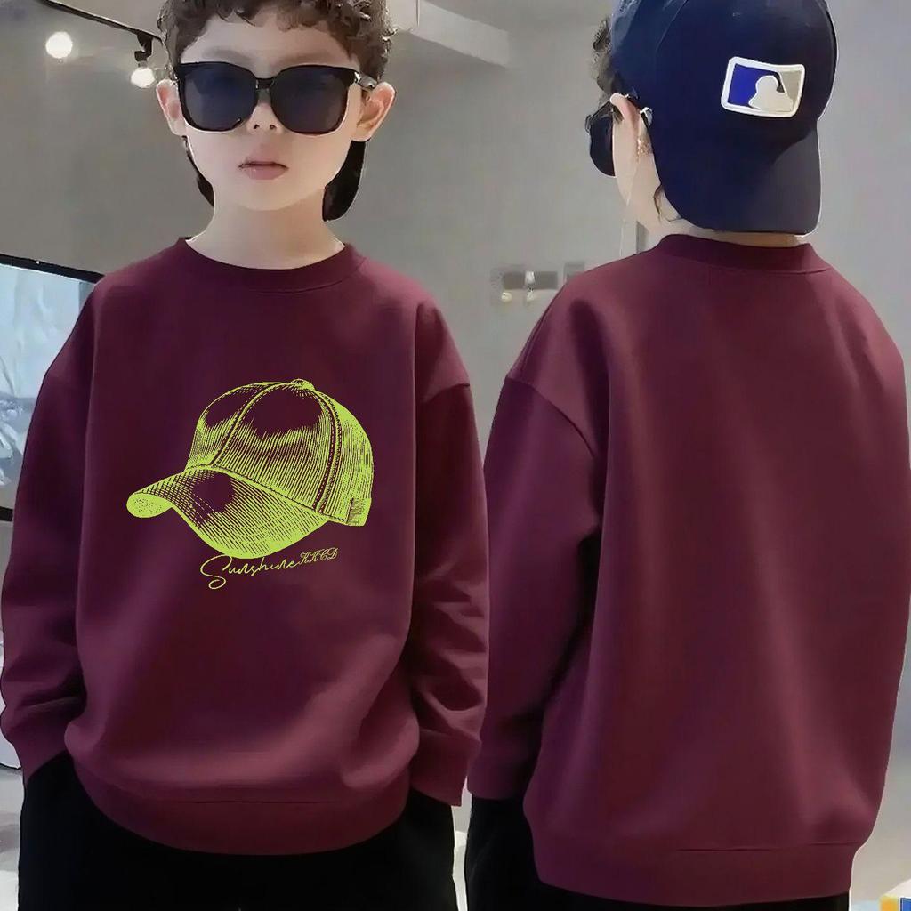 Boys' Fleece Sweatshirt - Long Sleeve Sports Pullover for Spring & Autumn