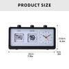 Classical Retro Mechanical Alarm Clock with Manual Flipped Calendar Date Day Time Display for Living Room or Office