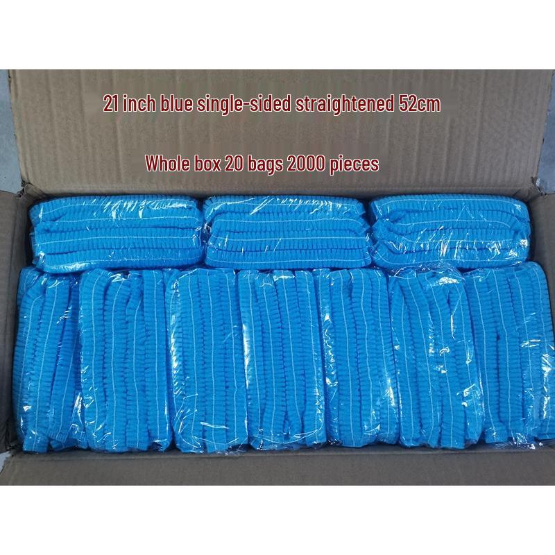 HANDUNYOU Disposable Blue Non-Woven Bouffant Caps