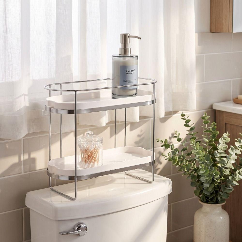 Stainless Steel Storage Rack Multifunctional Bathroom Shelf Toilet Rack Bathroom Storage
