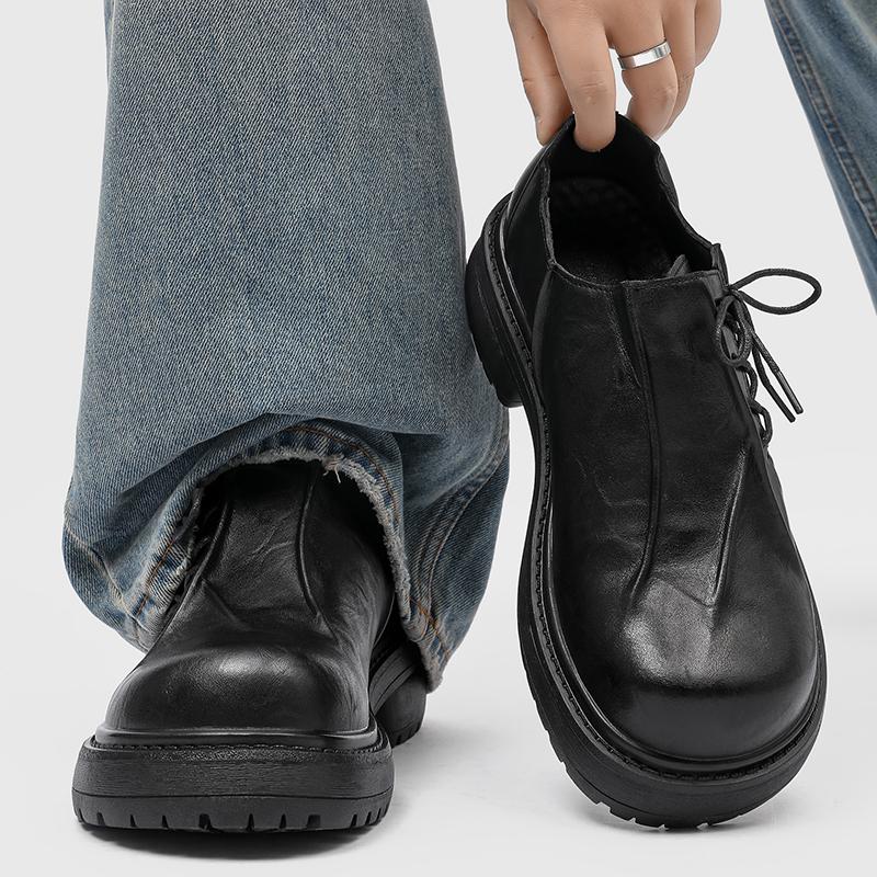 Mode Derby dicksohlige Herren Lederschuhe Mode Designer Styles Party und Arbeit Tägliche Freizeit und Business Anzugschuhe für Erwachsene 38-46