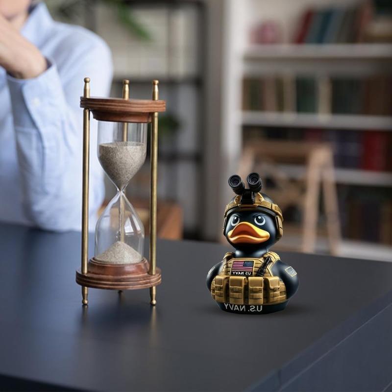 Armed Army Duck,Veteran Tribute Duck,Military Uniform Armed Forces Resin Ducks for Jeeps Ducking,Veterans Memorial Duck Honoring Veterans Rubber