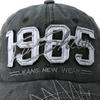 Streetwear Urban Style Street Lettering Alphabet Cotton Washed Hat Snapback Adjustable Hop Hip Stitching Embroidered 1985 Men Women Cap Baseball