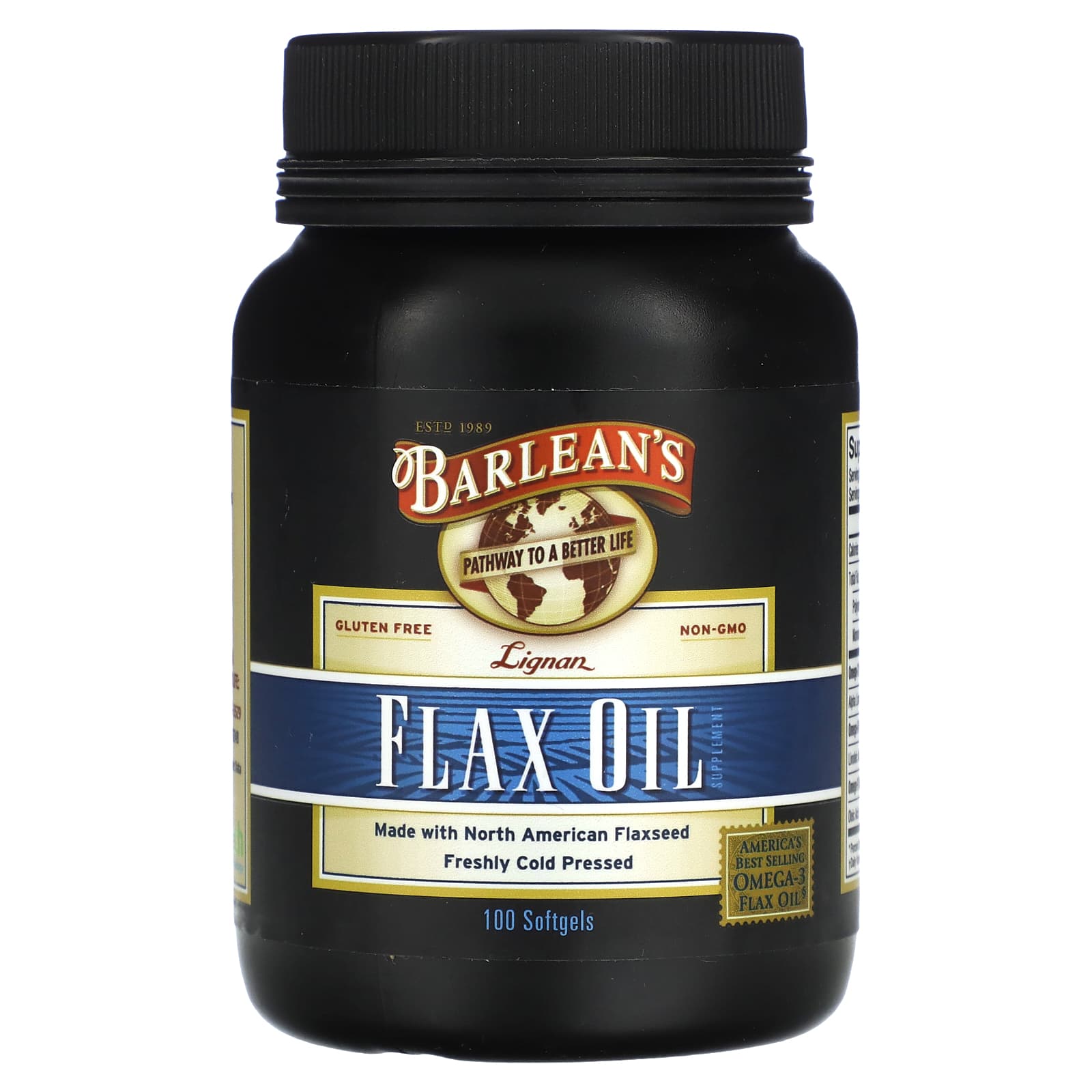 

Barlean S, Lignan Flaxseed Oil, 100 Softgels