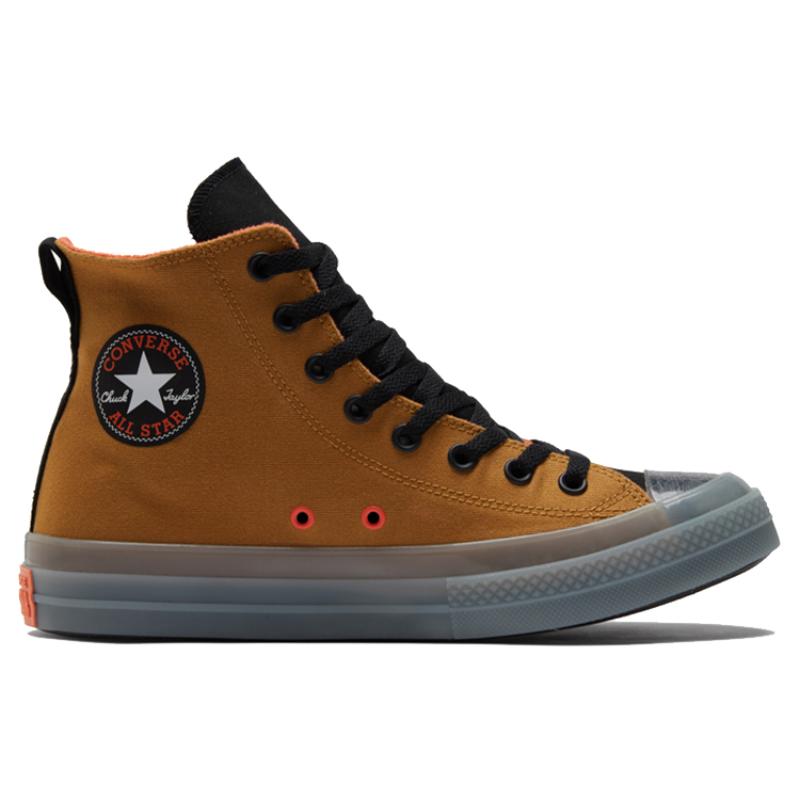 Converse Chuck Taylor All Star Cx Clear Jelly Sole Vintage Versatile Casual High-Top Canvas Shoes Unisex Wheat