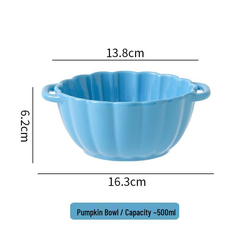 Nordic Ceramic Double-Handle Soup & Salad Bowl