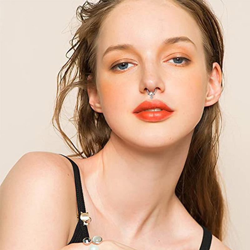 Stainless Steel Vermiculite Flower Nasal Ring Cross -Border Human Puncture Jewelry Nasal Ring