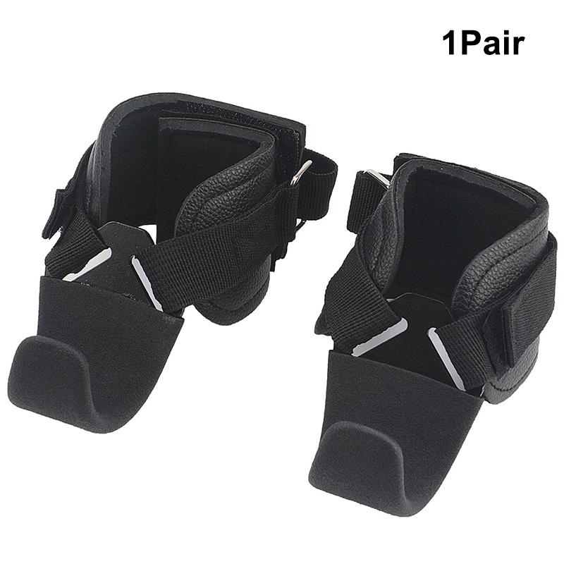 1/2Pcs Leather Weight Lifting Hook Gym Fitness Weightlifting Non-Slip Heavy Duty Steel Strong Load Capacity Wrist Strap Hook 1Pair