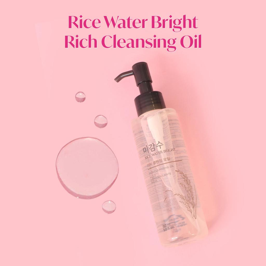 The Face Shop Huile nettoyante pour le visage riche et lumineuse à l'eau de riz 150 ml