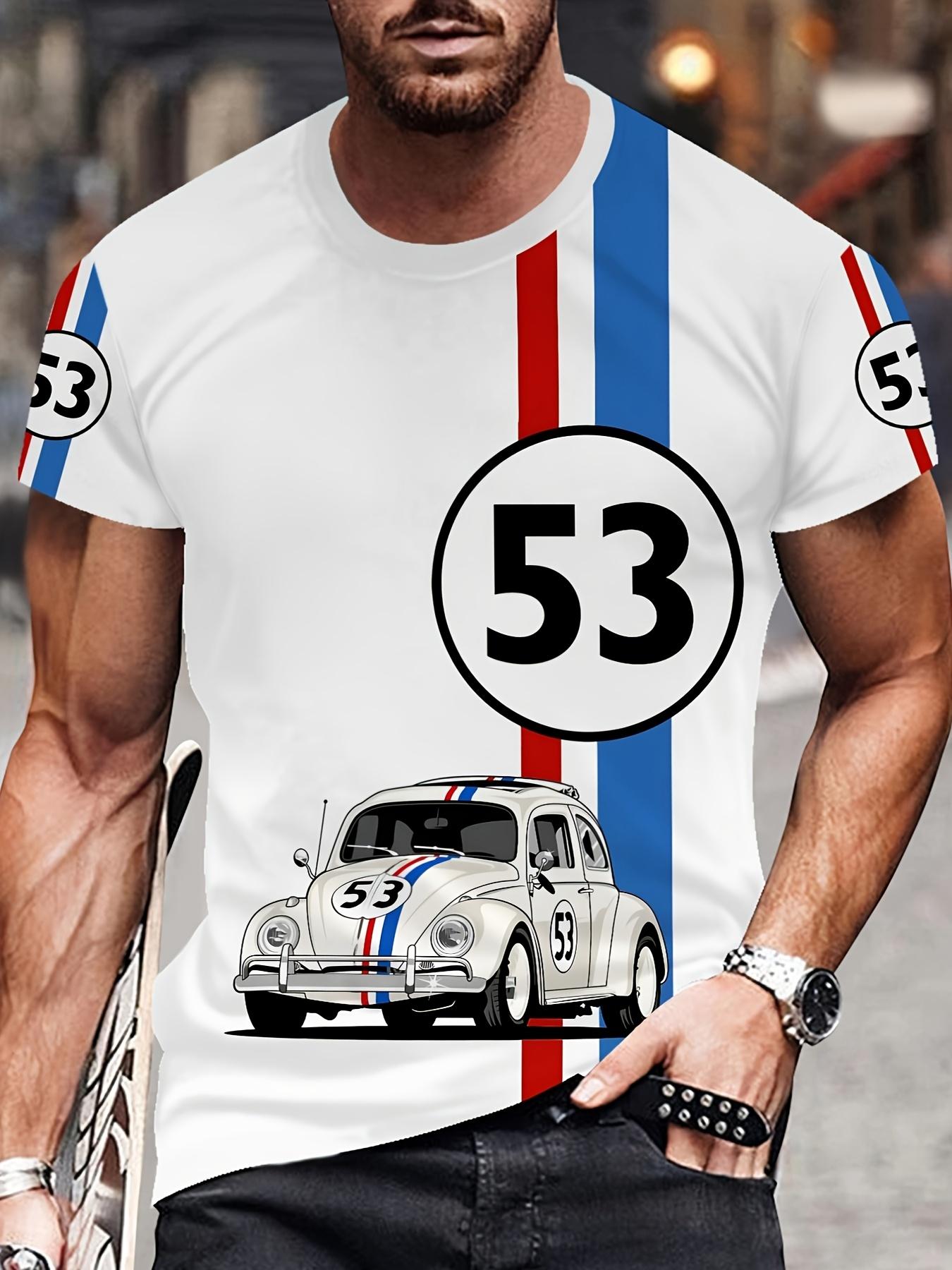 

Men S 134.62cm Retro Car ; Letter Print Short Sleeve T-Shi S дубильная кора