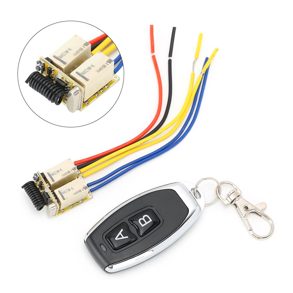 Telecomandă wireless universală cu 2 căi, comutator releu receptor modul pentru deschizător de uși de garaj cu lumină