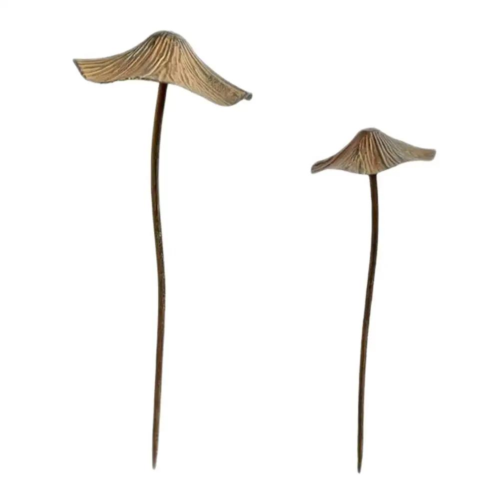 

Mushroom Garden Stakes Realistic Mushroom Shape Outdoor Pot Ornament Patio Lawn Decor Flower Sculpture Yard Statues Art F9H9