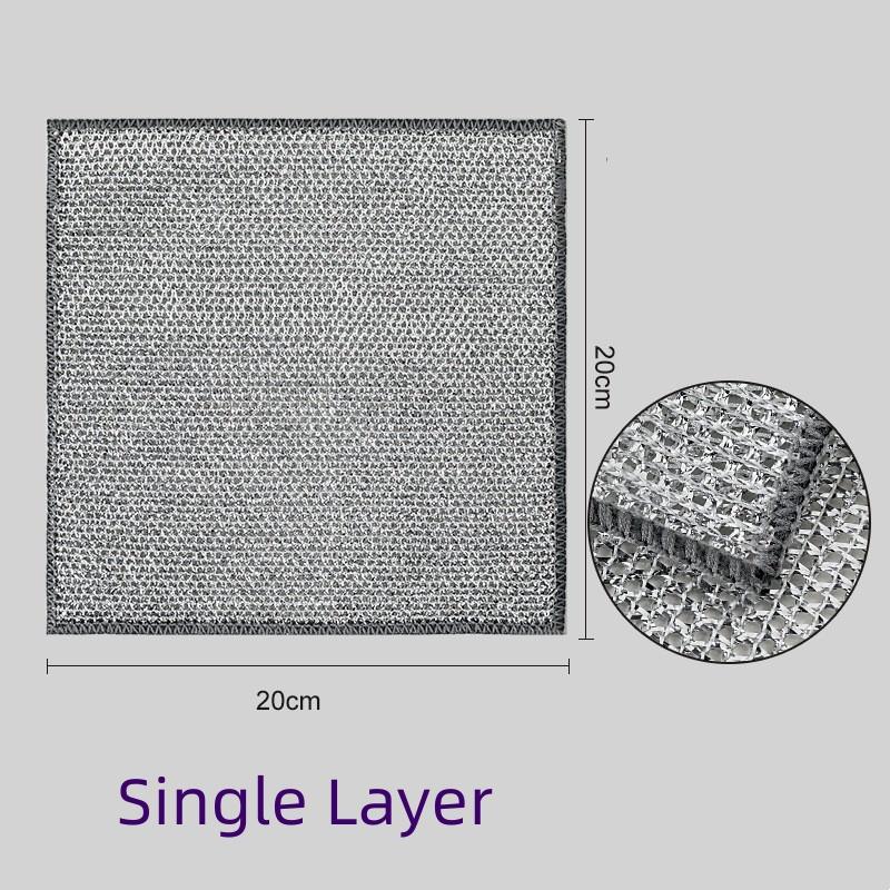 

Волшебная ткань для чистки, утолщенная двусторонняя тряпка из металлической стальной проволоки, кухонная посуда, горшок, тряпки для мытья посуды, инструменты для чистки полотенец 5pcs