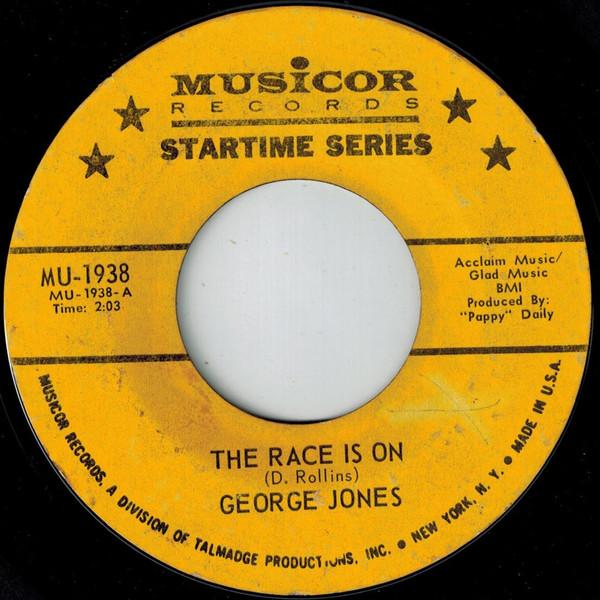 

7inch Record GEORGE JONES - Race Is On MU1938 MUSICOR US Country/Folk Used