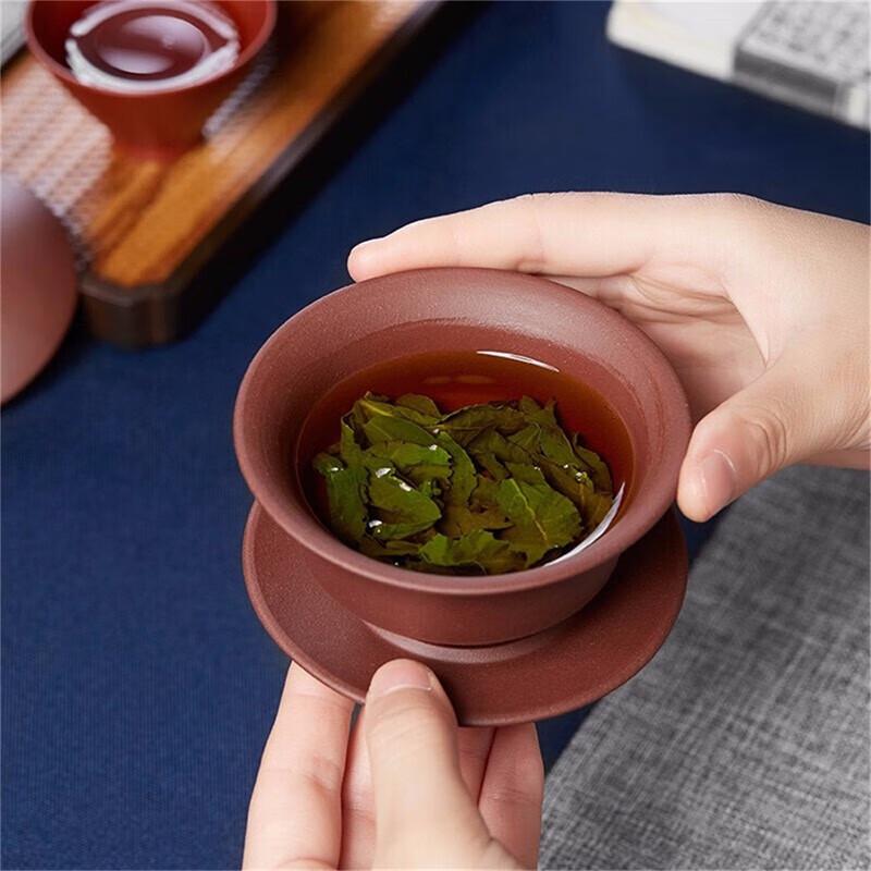 Yixing Purple Clay Gaiwan Tea Bowl