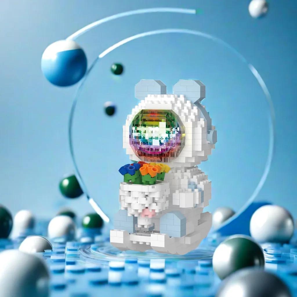 Knew Built Star Astronaut Minifigure LED Micro Mini Building Blocks Toys: Ultimate Space Enthusiast Collectible and Perfect Gift