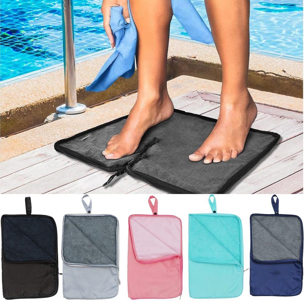 Solid Color Swimming Suit Pouch Zipper Closure Wet Bag for Swimsuit Multi-functional Swim Bag Gym