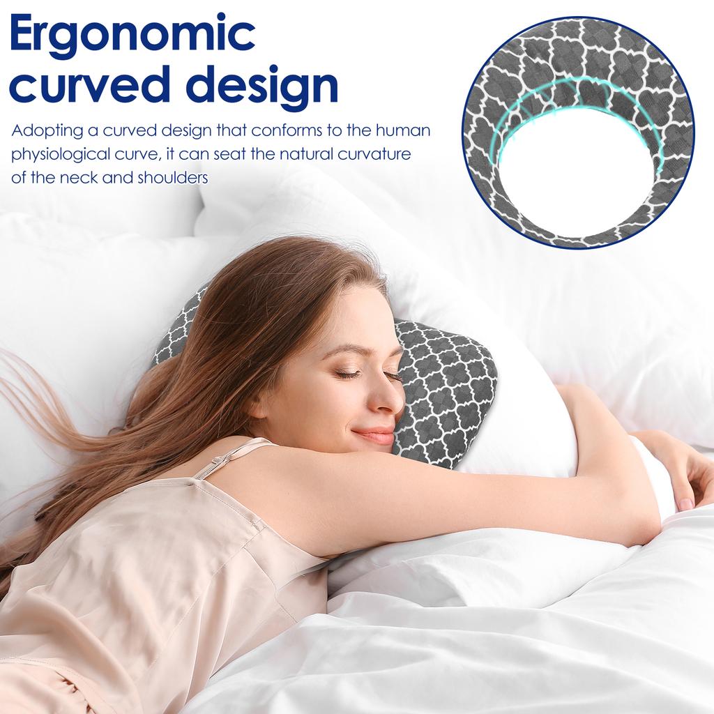 Ear Piercing Pillow for Side Sleepers Protective Ear Pain Relief Inflammation Pressure Sores Donut with Ear Hole Comfortable
