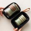 Creative Ceramic Bamboo Teacup Imitation Green Bamboo Kung Fu Tea Set Tea Cup Master Cup Household Green Landscape Bamboo Cup