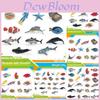 Ensemble de modèles d'animaux marins pour enfants Poisson-clown Étoile de mer Crabe Coquillage Modèle en PVC Créatures océaniques réalistes Pour le jeu éducatif et l'apprentissage