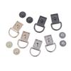 2 Stück Metall D-Ring Tasche Seitenverbinder Schnallen mit Schrauben Handtasche Lederband Griff Kette Haken Verschluss Diy Bastelzubehör