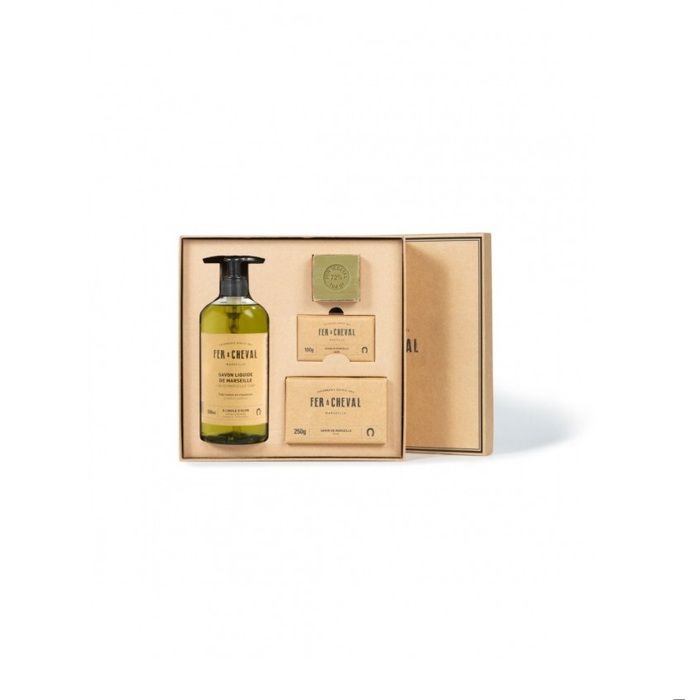 FER A CHEVAL COFFRET PUR OLIVE Cube de savon, Savonnette, Savon liquide etc