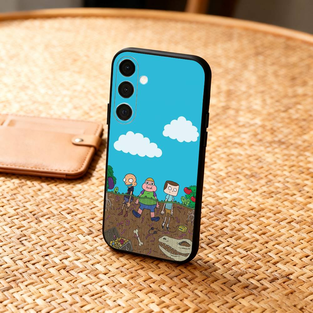 

S-Sassy cartoon C-Clarences Phone Case For Samsung A73,72,71,A52,51,40,41,A22,A32,31,A13, Soft Black Shell Samsung a40