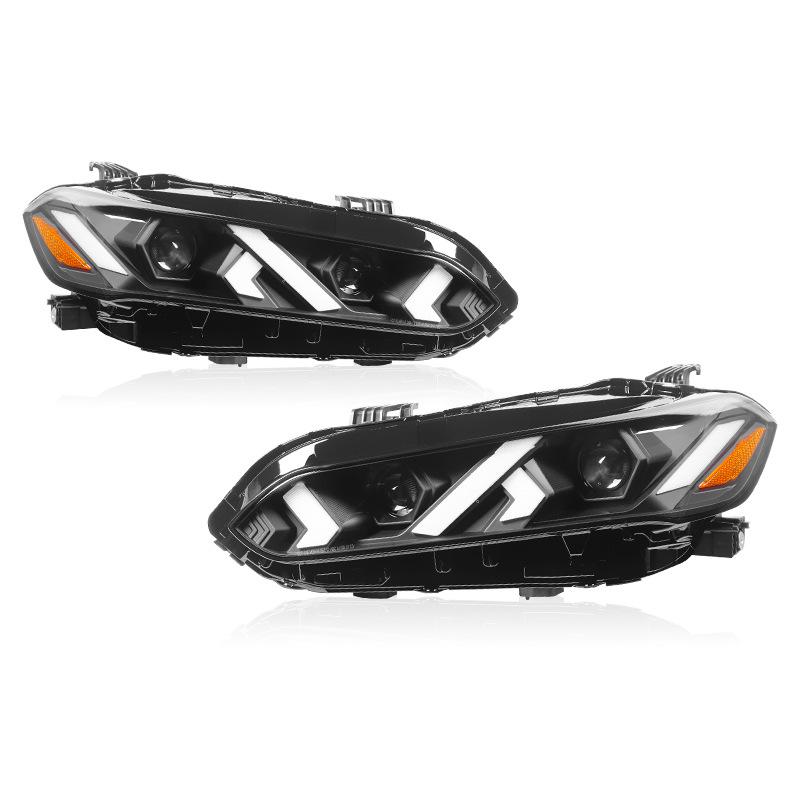Compatible Headlight Assembly for 22-25 Honda Civic: Lamborghini-Style LED DRLs and Sequential Turn Signals. 2 pieces/set