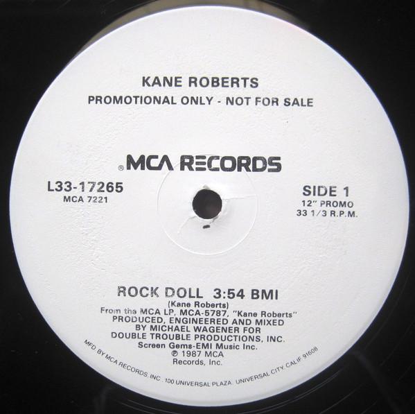 

12inch Record KANE ROBERTS - Rock Doll L3317265 MCA Records 1987 US Rock Used