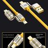 240W 4-In-1 Fast Charging Data Cable Type-C To Type-C Zinc Alloy Cable For Phone Fast Charging Data Cable