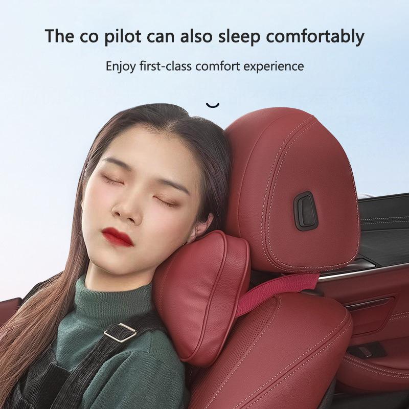 New PU Leather Car Interior Seat Headrest Neck Protection Pillow For Tesla Model 3 Model S X Model Y Roadster SpaceX Accessories