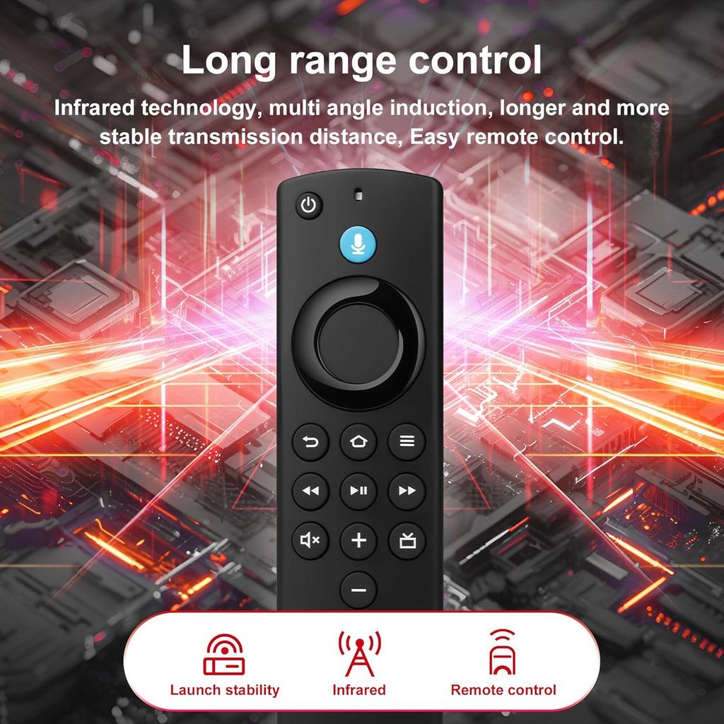 Replacement Voice Remote Control Fit for FireSeries-AMZ-Smart TVs Stick/Lite/4K Max/4K/HD,TV Cube, Smart TV 3rd Gen, Compatible with