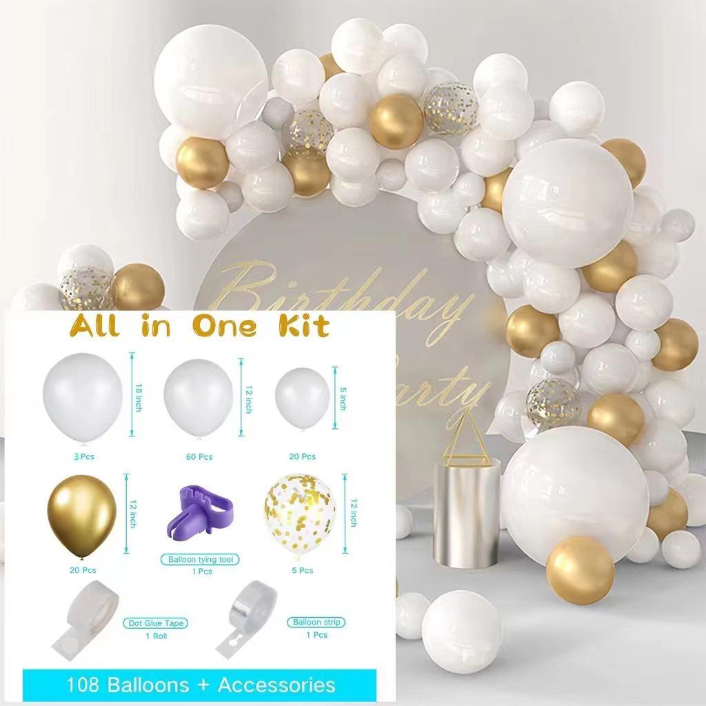 Elegant Birthday and Wedding Balloon Set - High-End Latex and Arch Decorations for Special Occasions