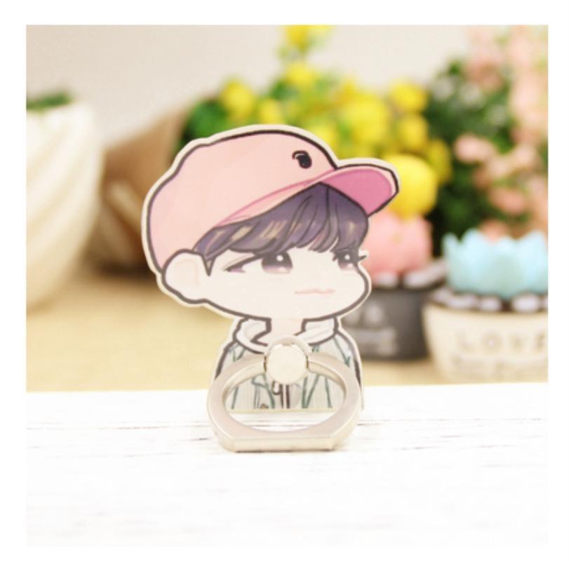 Bts Jimin Suga Ring Clip Phone Stand With Rotatable Design For Fans And Travel