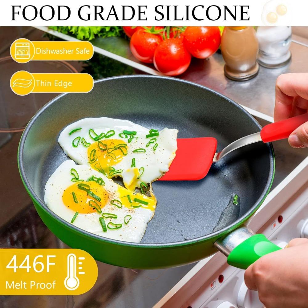 1 Pack Silicone Cookie Spatula Turner Mini Brownie Spatula Flexible Kitchen Small Silicone Spatulas for Kitchen Tools