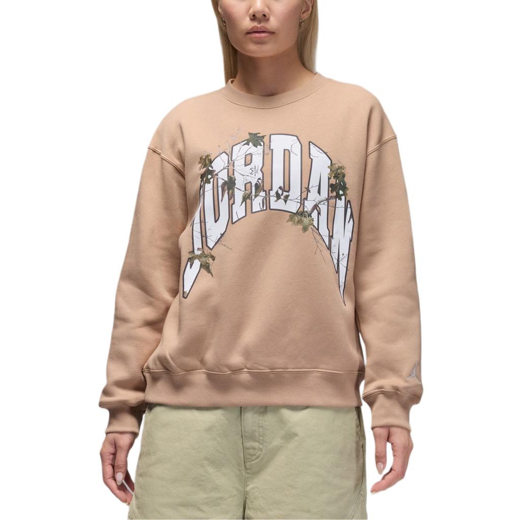 Jordan Brooklyn Fleece Loose Fleece Crewneck Pullover Knit Sports Long Sleeve Sweatshirt Women Sweatshirt HV0473200