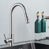 Stainless Steel Kitchen Faucet Single Hole Pull Out Spout Kitchen Sink Mixer Tap Stream Sprayer Head Chrome/Black Mixer Tap