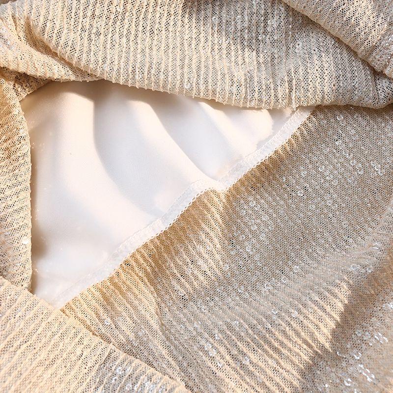 Sexy Sequin Skirt  Mid Length Women's Bag Buttocks  A-line One Step Skirt