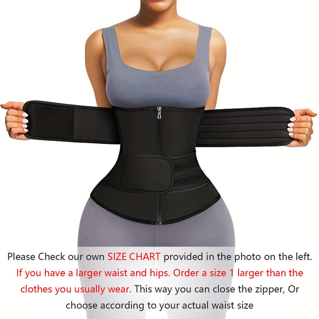2026 Hot Sale Custom Nylon Zipper Waist Trainer Body Shaper Cincher Corset Slimming Belt Plus Size Women's Waist Trimmers