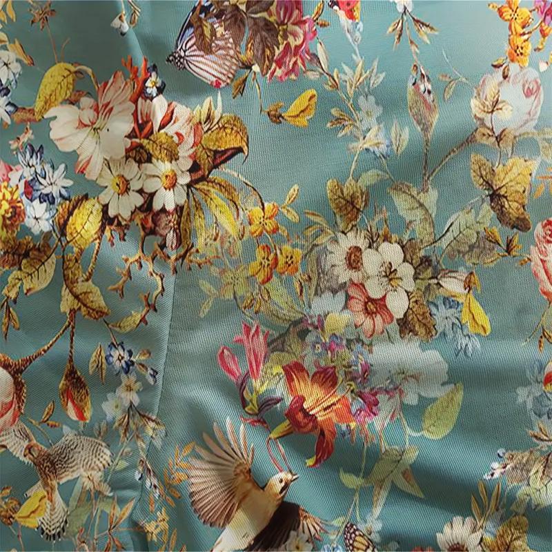 Men's Plus Size Flower and Bird Print T-shirt Casual Summer Streetwear Round Neck Summer Short Sleeved Suitable for Outdoor Wear