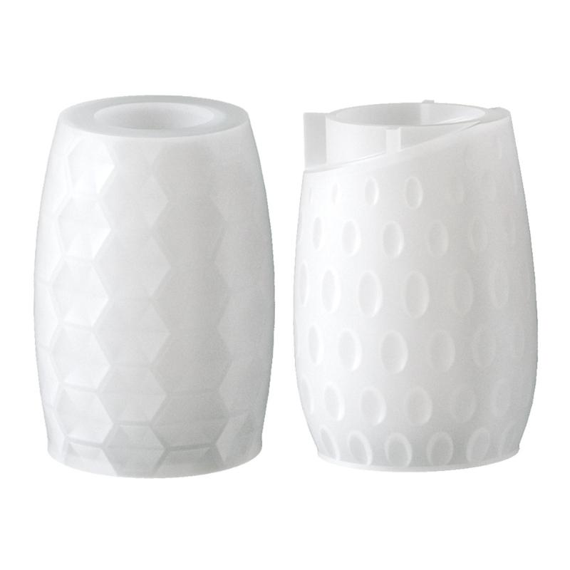 Hexagonal Faceted Ellipse Dot Vase Silicone Mould For Resin Concrete Craft Projects And Home Decoration