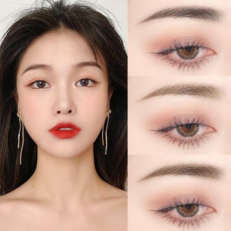 Malá zlatá tyčinka oboustranná tužka na obočí | Ultrajemný voděodolný trojúhelníkový hrot | Dlouhotrvající a odolná proti rozmazání přirozený vzhled