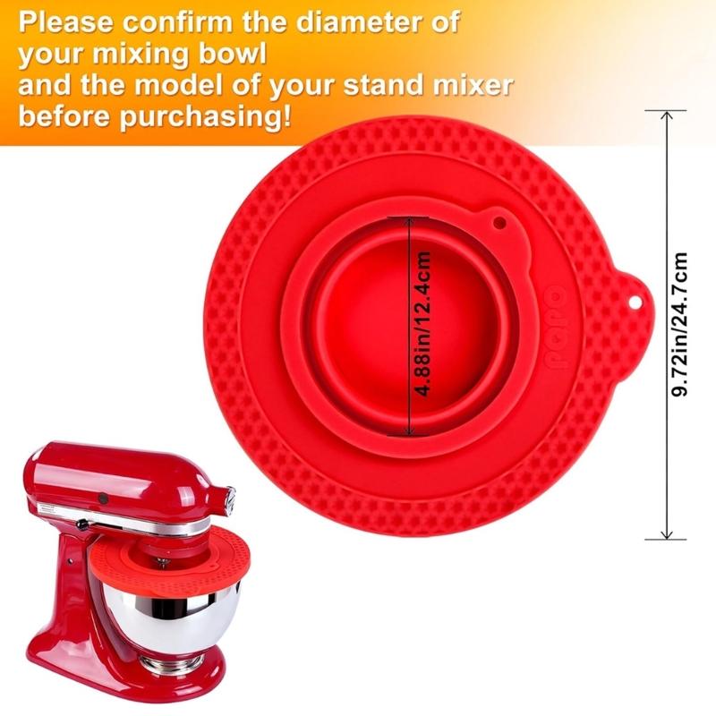 Mixing Bowl Covers Dustproof Design Reduces Ingredient Splatter Keeps Counter Clean During Baking Prep for 6QT 7QT Model