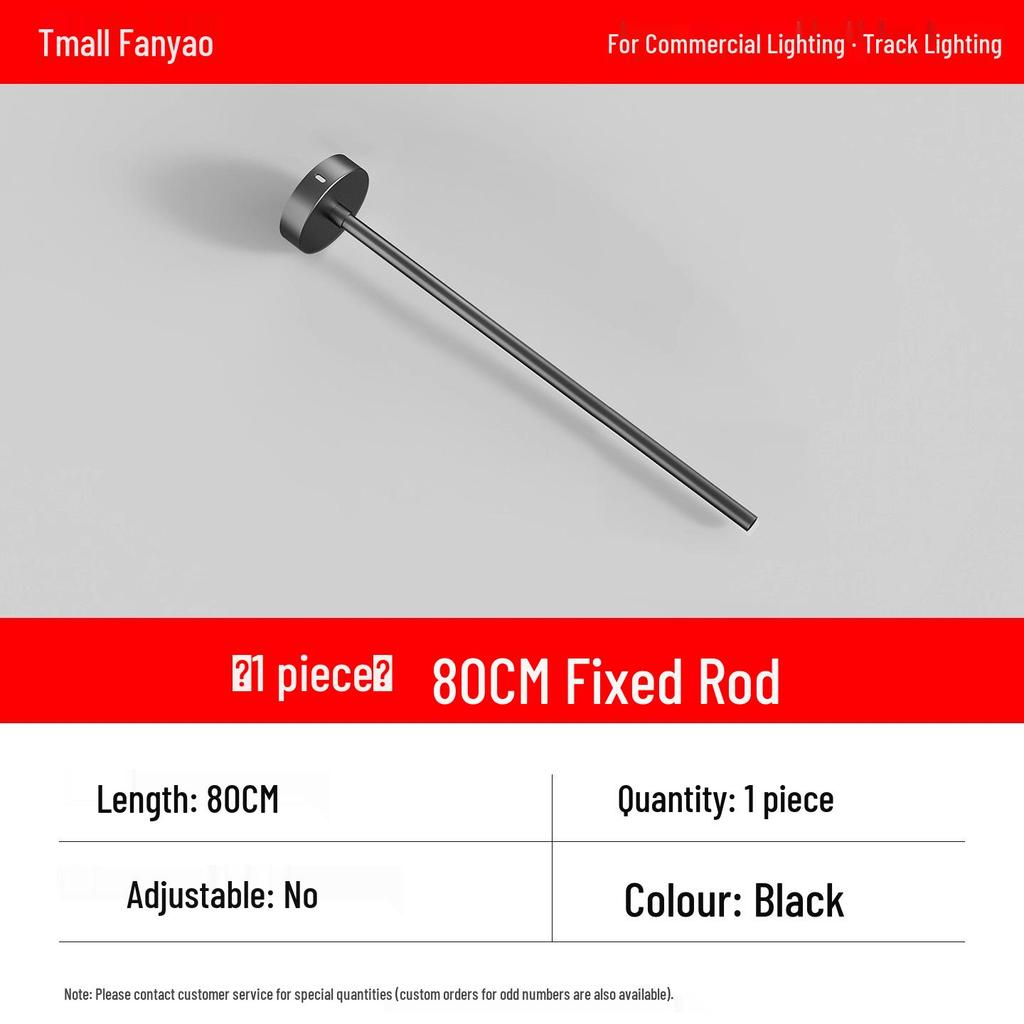 LED Spotlight Track Light Set with 1m & 0.5m Thickened Track and Connector Adapter