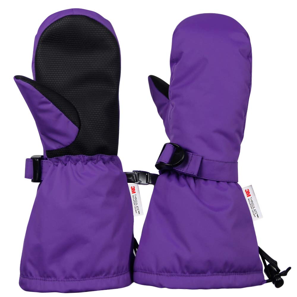 Tots 3M for and Suitable for Boys and Outdoors Ami&Li Kids' Mittens, Warm, Windproof, Water-Repellent, Anti-Slip, Adjustable, Skiing, Winter, Autumn,
